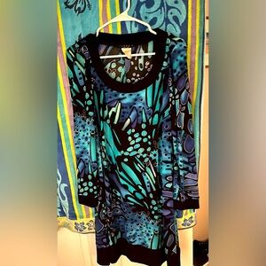 Tana be long sleeve tunic dress size large